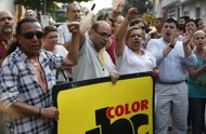 Periodistas de ABC Color manifestando en Asuncion
