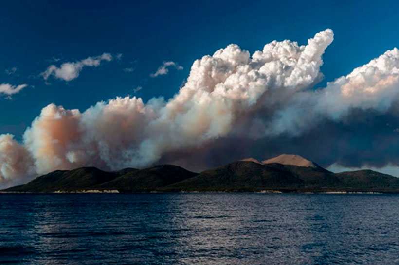 Incendio forestal en Tierra de Fuego
